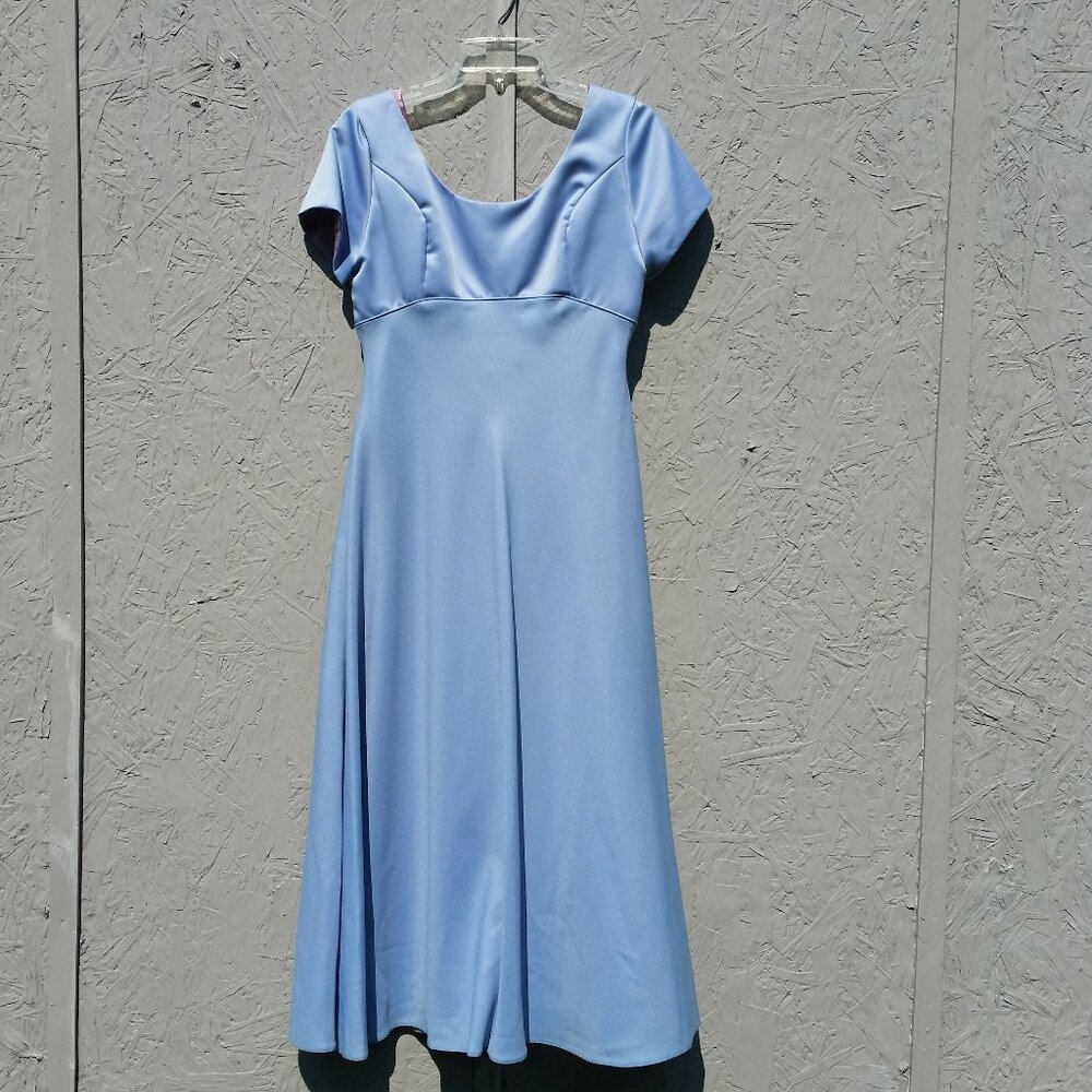 Baby Blue Simple Semi-Formal Dress – M